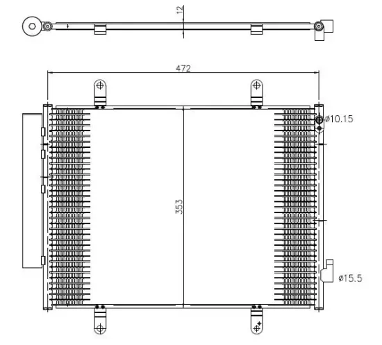 Kondensator, Klimaanlage NRF 350371 Bild Kondensator, Klimaanlage NRF 350371