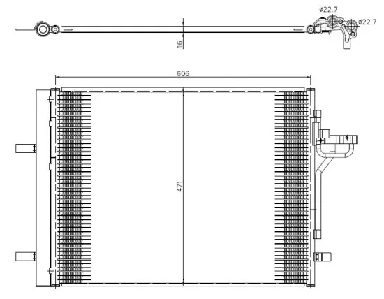 Kondensator, Klimaanlage NRF 350375 Bild Kondensator, Klimaanlage NRF 350375