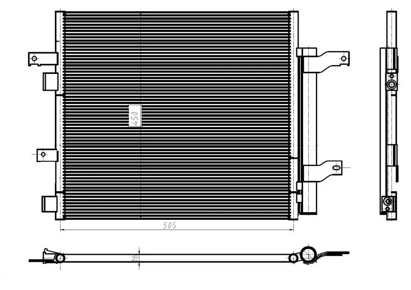 Kondensator, Klimaanlage NRF 350388