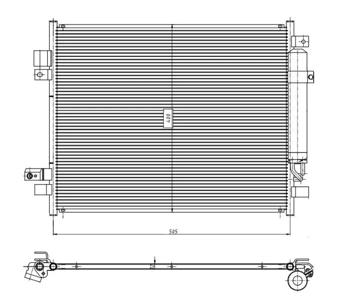 Kondensator, Klimaanlage NRF 350418