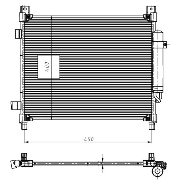 Kondensator, Klimaanlage NRF 350420