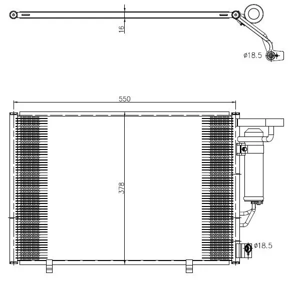 Kondensator, Klimaanlage NRF 350456