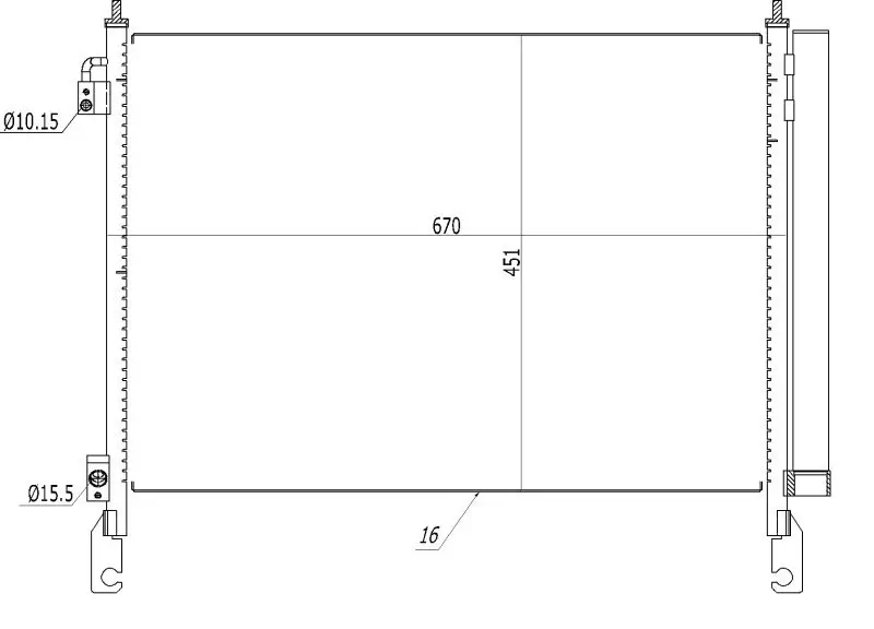 Kondensator, Klimaanlage NRF 350460