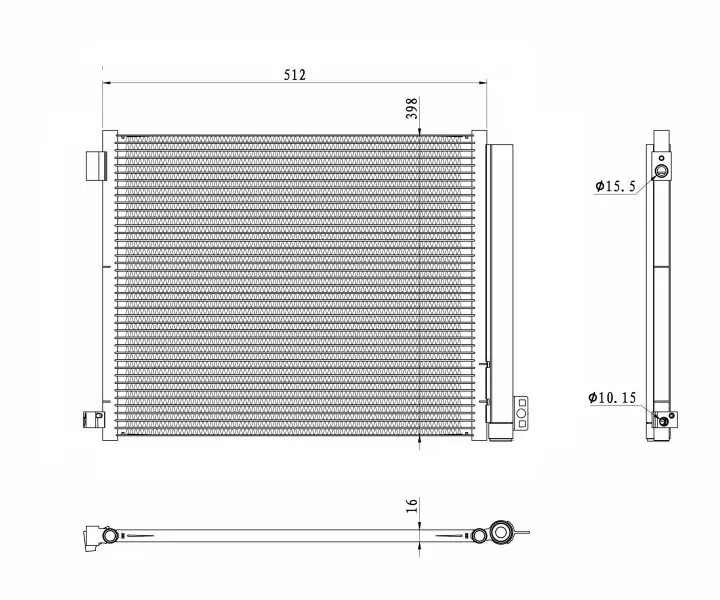 Kondensator, Klimaanlage NRF 350469