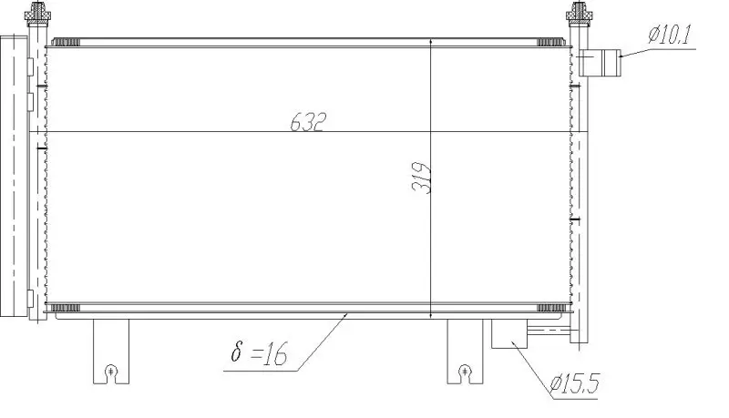 Kondensator, Klimaanlage NRF 350473