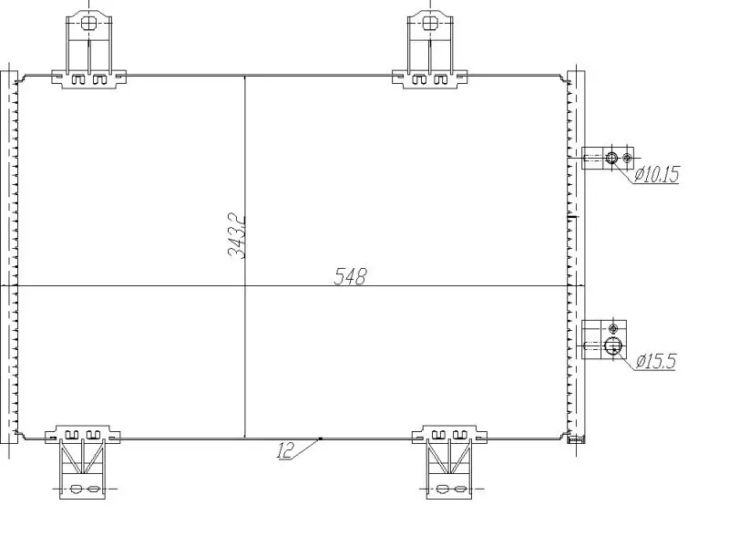 Kondensator, Klimaanlage NRF 350480