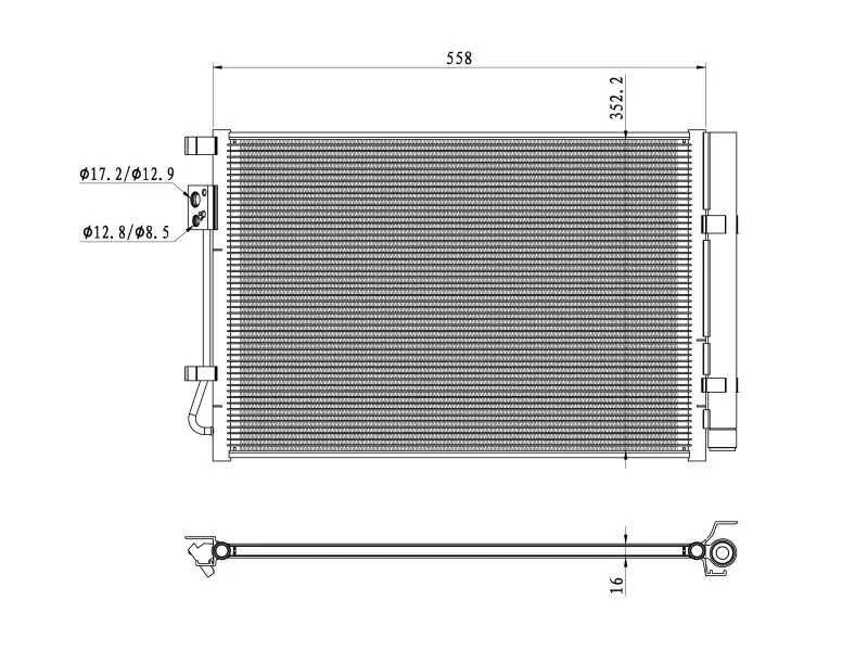 Kondensator, Klimaanlage NRF 350492