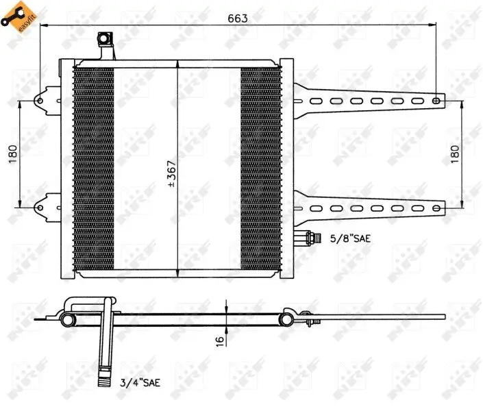 Kondensator, Klimaanlage NRF 35049