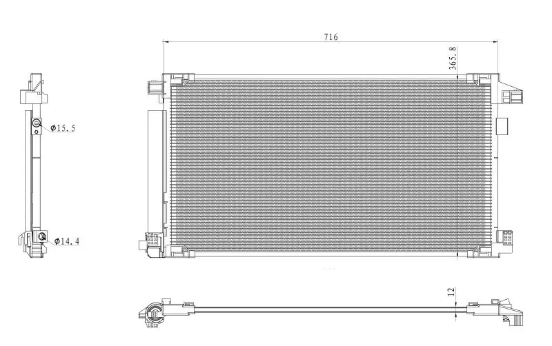 Kondensator, Klimaanlage NRF 350500
