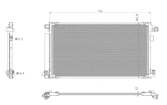 Kondensator, Klimaanlage NRF 350500 Bild Kondensator, Klimaanlage NRF 350500