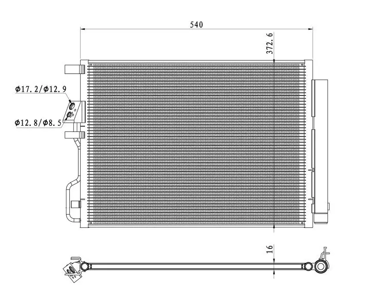 Kondensator, Klimaanlage NRF 350501