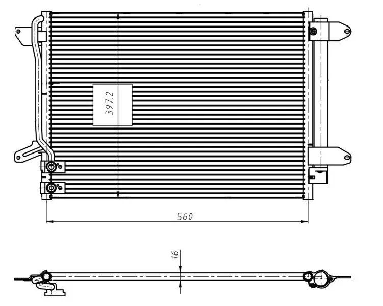 Kondensator, Klimaanlage NRF 350507