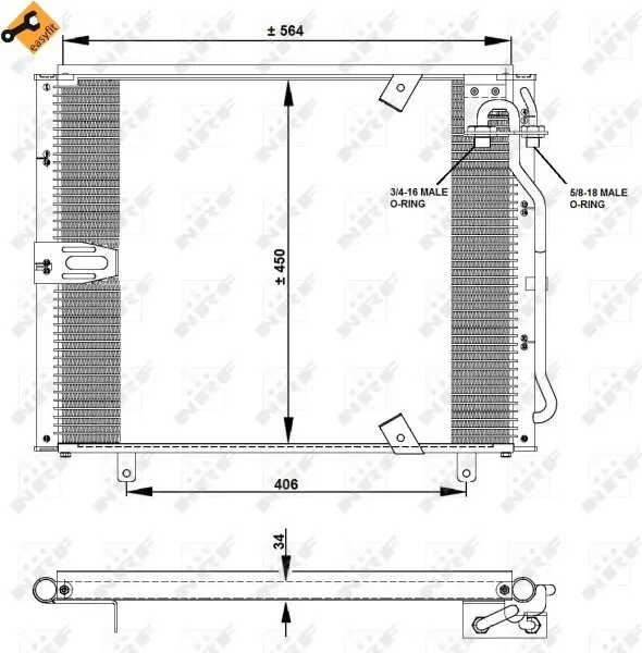 Kondensator, Klimaanlage NRF 35132