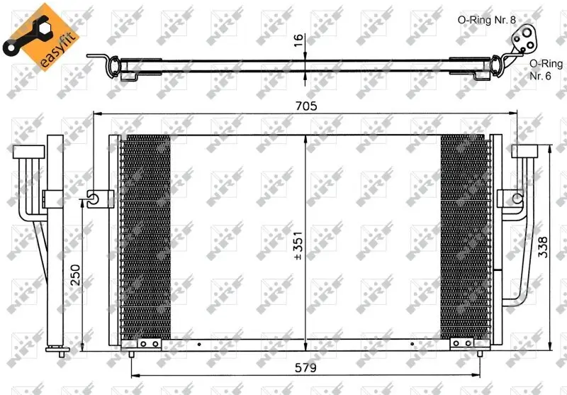 Kondensator, Klimaanlage NRF 35234