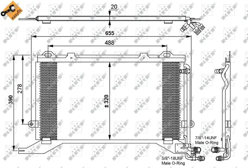 Kondensator, Klimaanlage NRF 35240