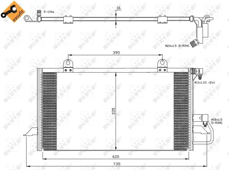 Kondensator, Klimaanlage NRF 35247