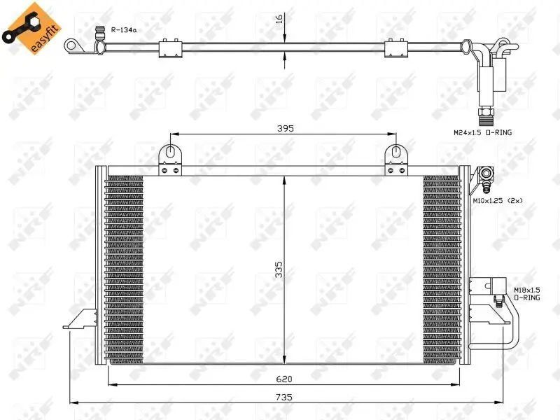 Kondensator, Klimaanlage NRF 35248