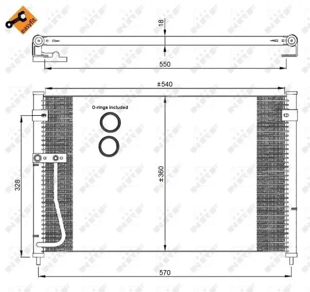 Kondensator, Klimaanlage NRF 35306