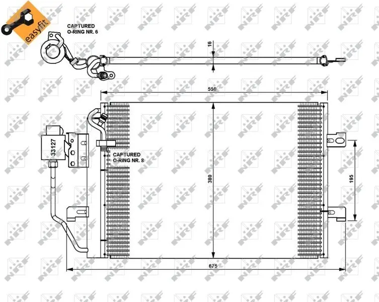 Kondensator, Klimaanlage NRF 35309