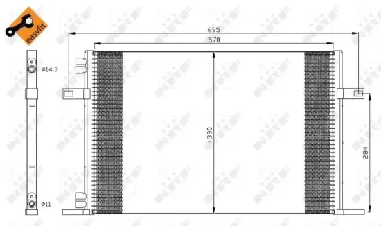 Kondensator, Klimaanlage NRF 35311 Bild Kondensator, Klimaanlage NRF 35311