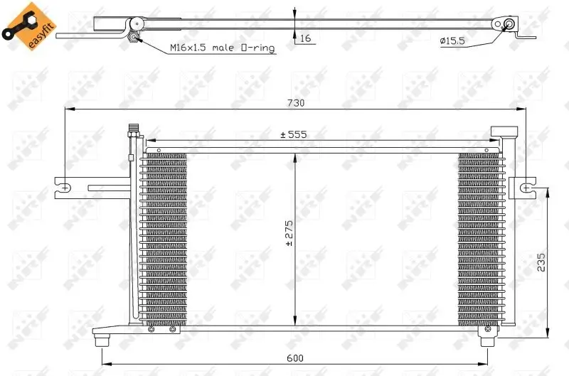 Kondensator, Klimaanlage NRF 35315