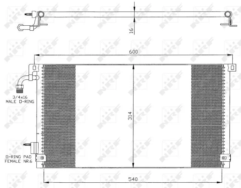 Kondensator, Klimaanlage NRF 35328