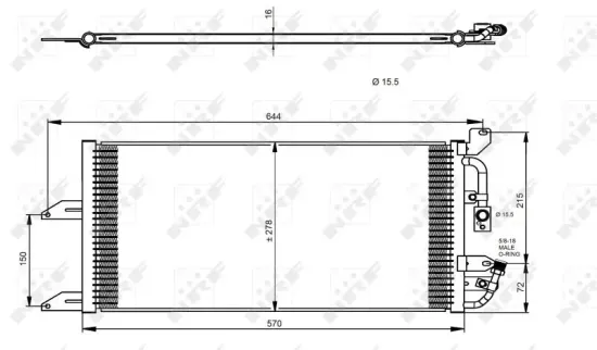 Kondensator, Klimaanlage NRF 35335 Bild Kondensator, Klimaanlage NRF 35335