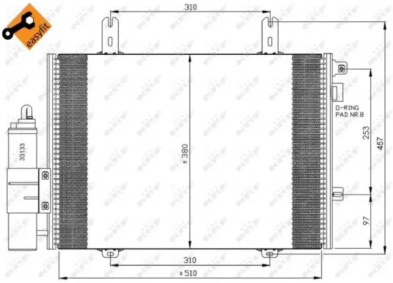 Kondensator, Klimaanlage NRF 35353 Bild Kondensator, Klimaanlage NRF 35353