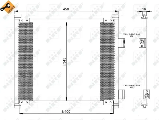 Kondensator, Klimaanlage NRF 35357 Bild Kondensator, Klimaanlage NRF 35357