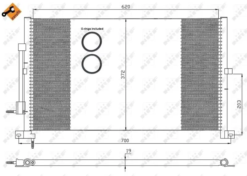 Kondensator, Klimaanlage NRF 35365