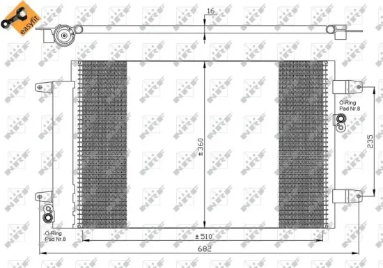 Kondensator, Klimaanlage NRF 35403 Bild Kondensator, Klimaanlage NRF 35403