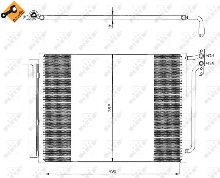 Kondensator, Klimaanlage NRF 35406