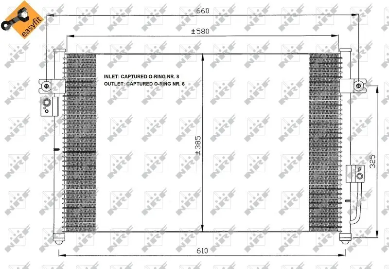 Kondensator, Klimaanlage NRF 35426
