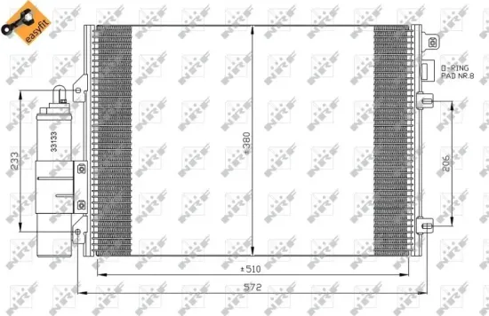 Kondensator, Klimaanlage NRF 35430 Bild Kondensator, Klimaanlage NRF 35430