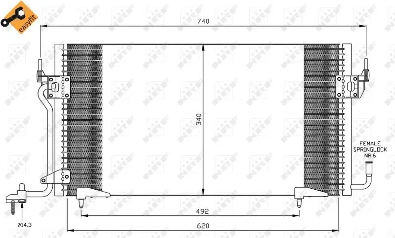 Kondensator, Klimaanlage NRF 35439