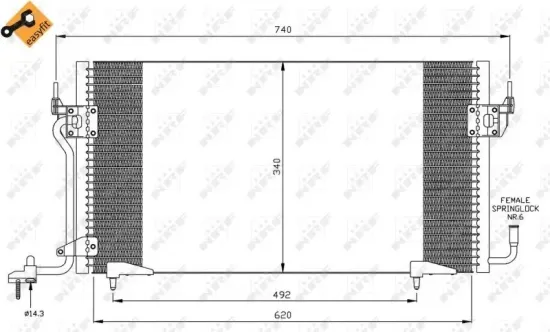 Kondensator, Klimaanlage NRF 35439 Bild Kondensator, Klimaanlage NRF 35439