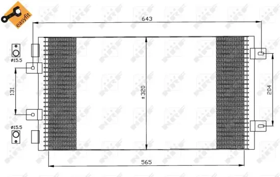 Kondensator, Klimaanlage NRF 35442 Bild Kondensator, Klimaanlage NRF 35442