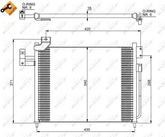 Kondensator, Klimaanlage NRF 35460 Bild Kondensator, Klimaanlage NRF 35460