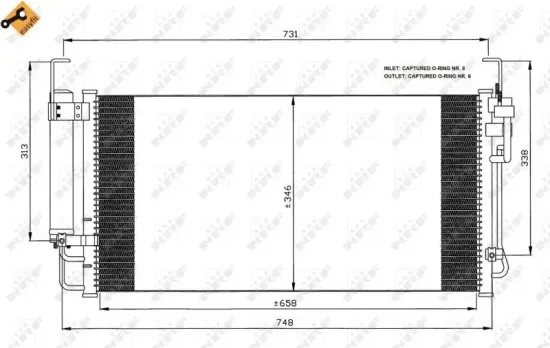 Kondensator, Klimaanlage NRF 35473 Bild Kondensator, Klimaanlage NRF 35473