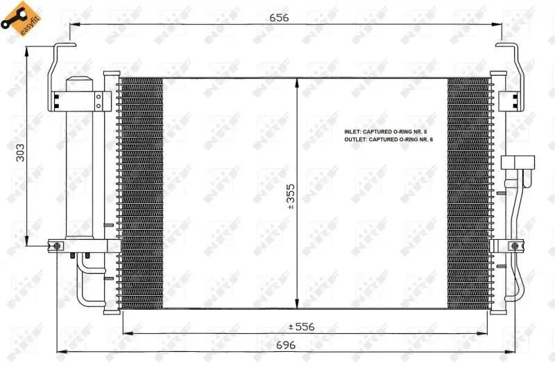 Kondensator, Klimaanlage NRF 35474