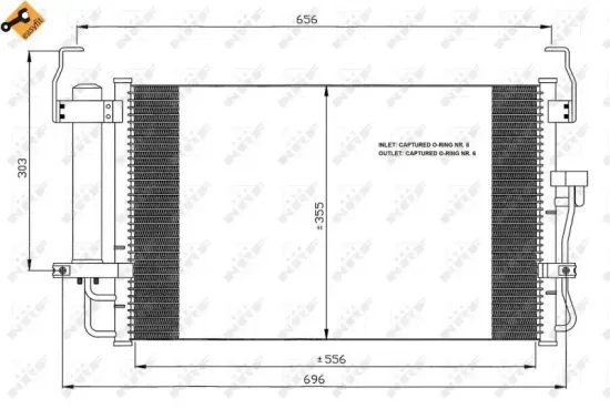 Kondensator, Klimaanlage NRF 35474 Bild Kondensator, Klimaanlage NRF 35474