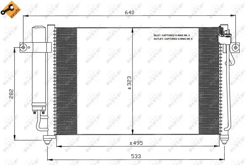 Kondensator, Klimaanlage NRF 35476