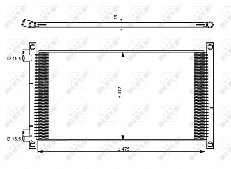 Kondensator, Klimaanlage NRF 35490