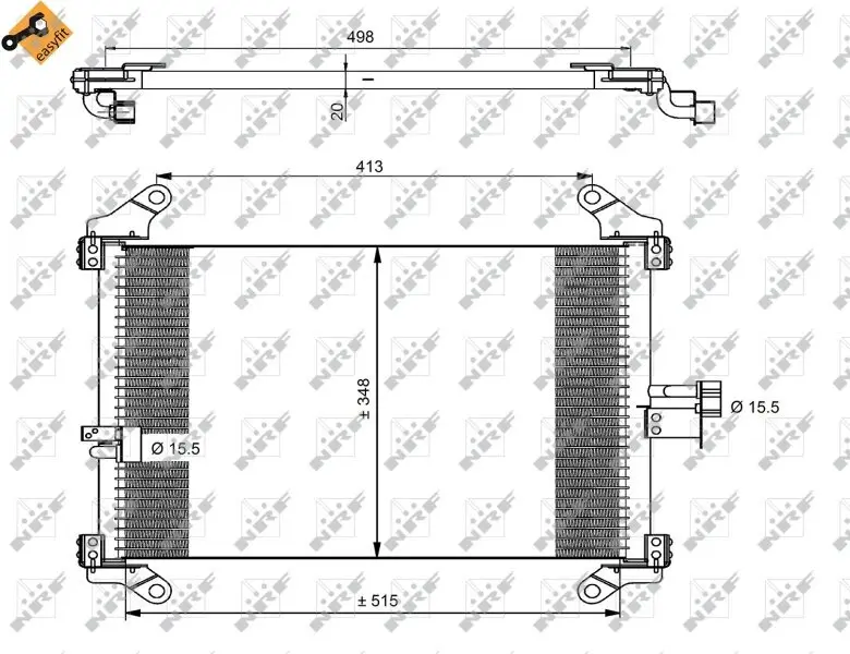 Kondensator, Klimaanlage NRF 35494