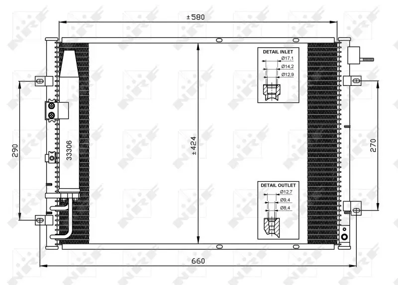 Kondensator, Klimaanlage NRF 35515