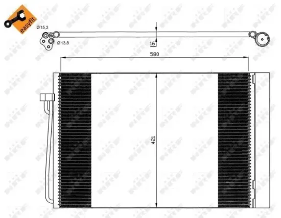 Kondensator, Klimaanlage NRF 35537 Bild Kondensator, Klimaanlage NRF 35537