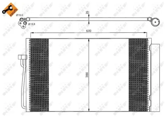 Kondensator, Klimaanlage NRF 35538 Bild Kondensator, Klimaanlage NRF 35538