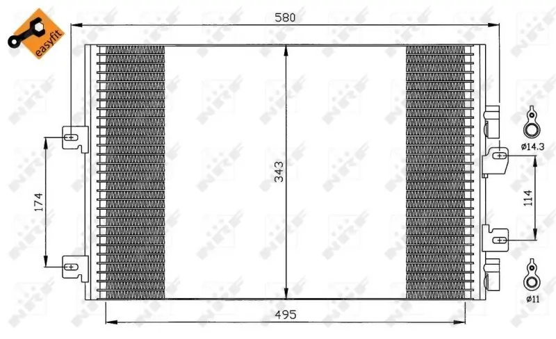 Kondensator, Klimaanlage NRF 35543