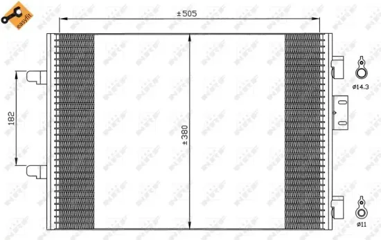 Kondensator, Klimaanlage NRF 35544 Bild Kondensator, Klimaanlage NRF 35544