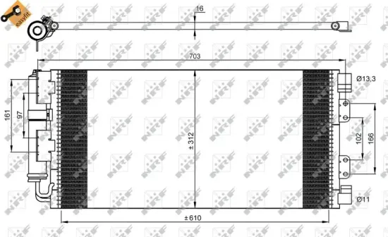 Kondensator, Klimaanlage NRF 35548 Bild Kondensator, Klimaanlage NRF 35548